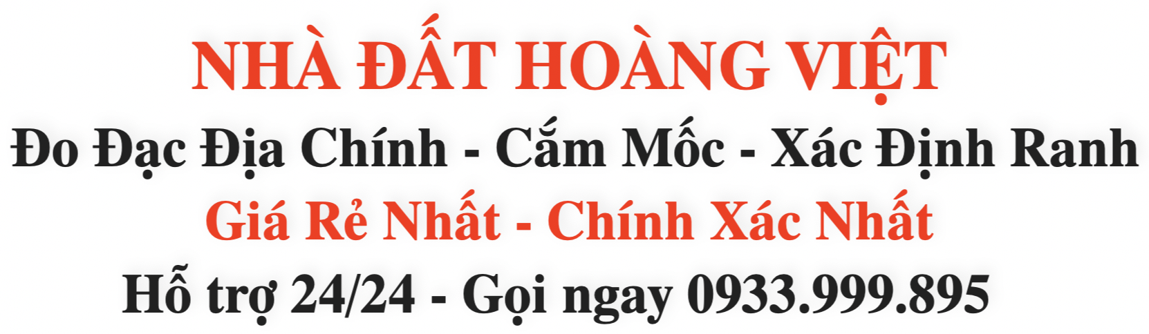 Đo đạc cắm mốc xác định ranh nhà đất Hoàng Việt