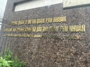 Chi nhánh văn phòng đăng ký đất đai Quận Phú Nhuận