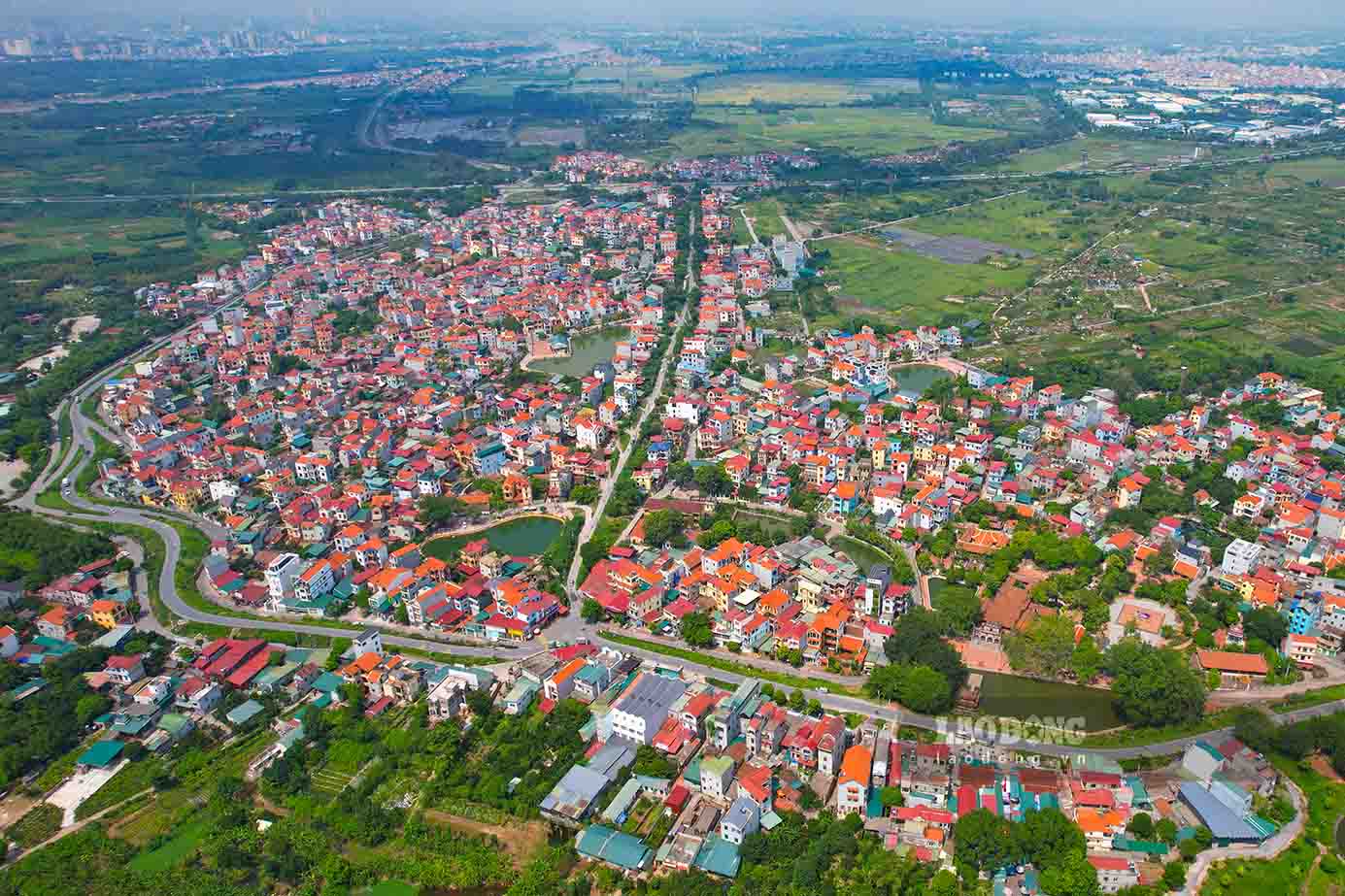 Huyện Gia Lâm nhìn từ trên cao