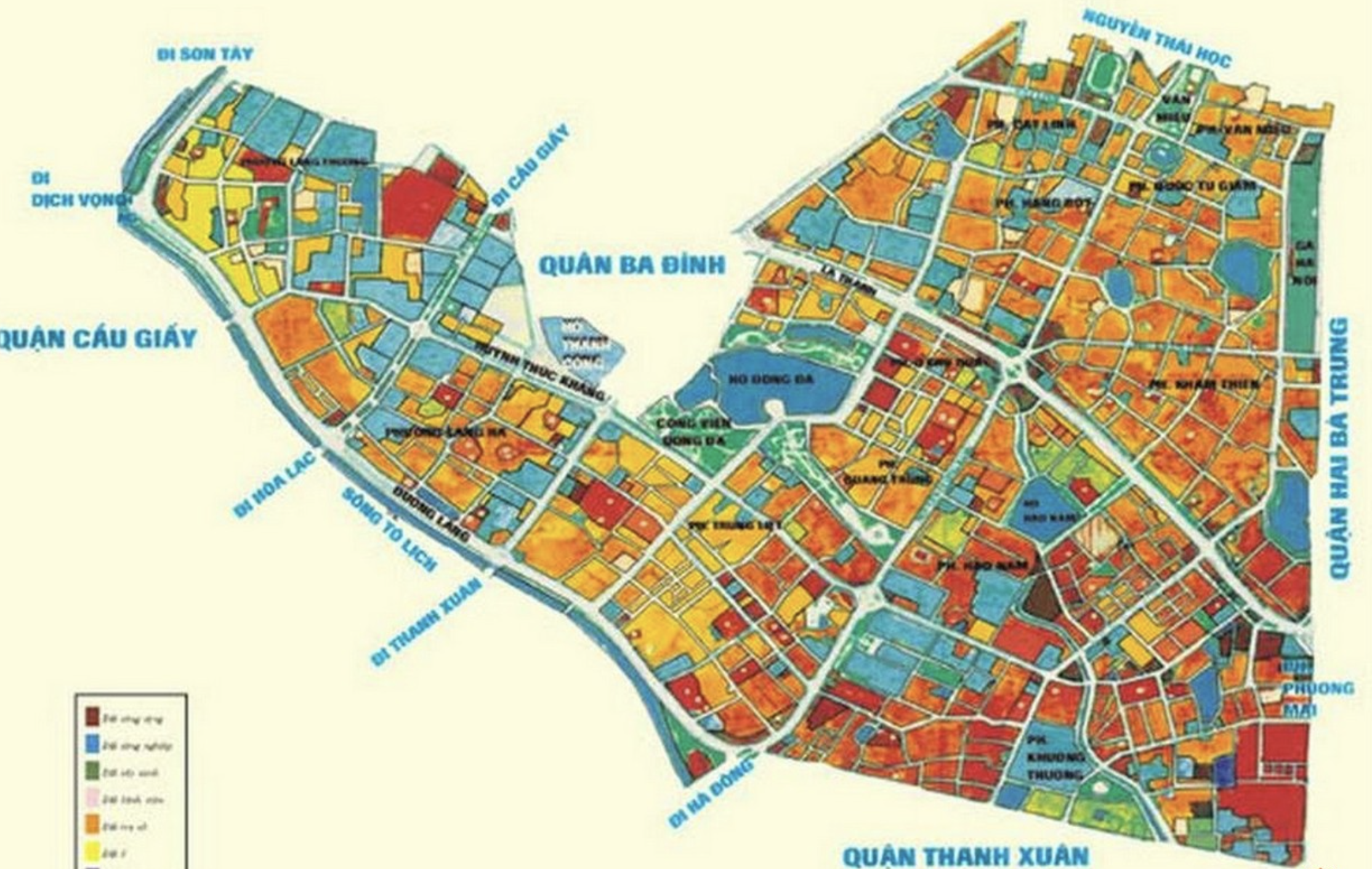 Bản đồ Quy hoạch chi tiết 1-2000 Quận Đống Đa cập nhật 2025
