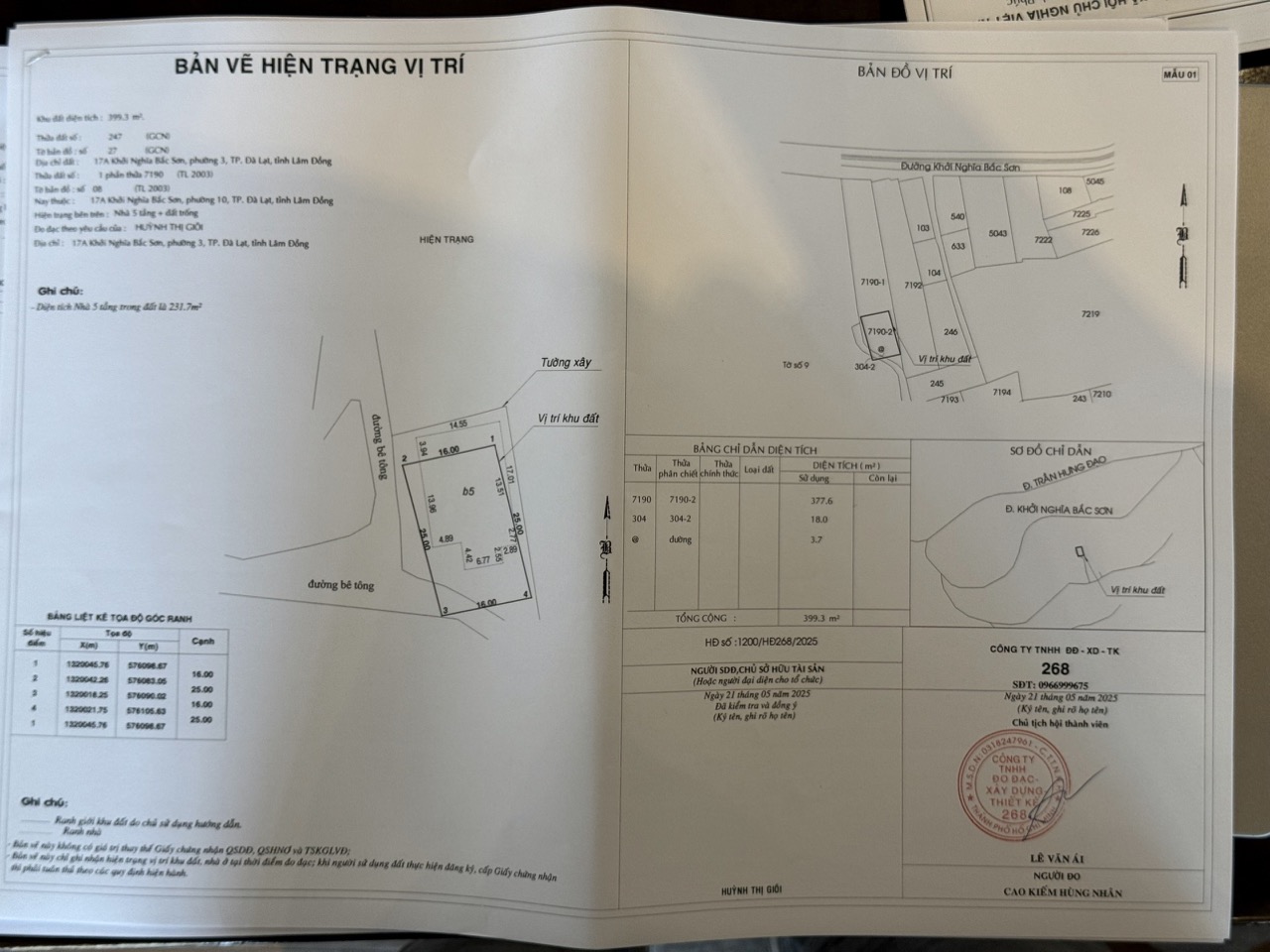 Bản vẽ xin cấp giấy phép xây dựng tại Thành phố Đà Lạt